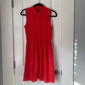 Red Anthropologie Collared Dress Size 0